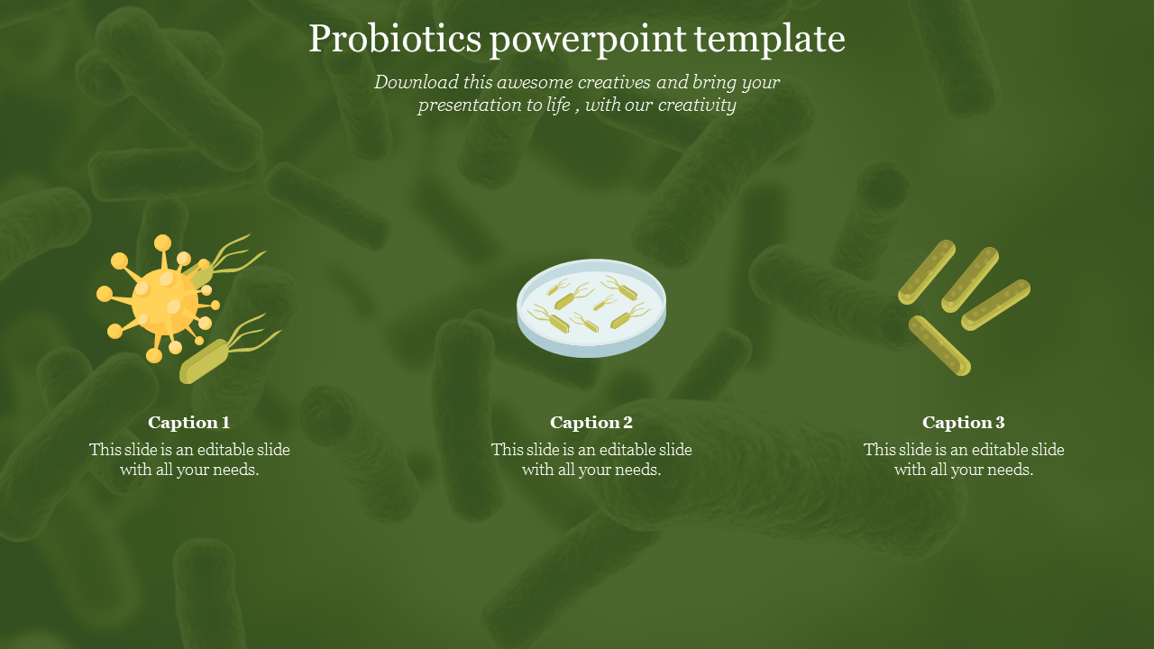 Probiotics powerpoint template